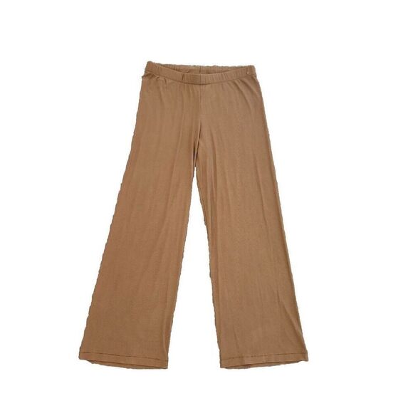 New SKIMS Ribbed Lounge Pants in Camel Brown Size Large - Picture 3 of 5